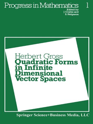 cover image of Quadratic Forms in Infinite Dimensional Vector Spaces